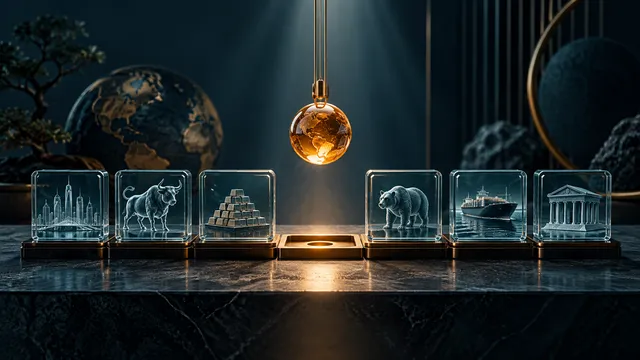 Azulejos de observación de vidrio que rodean una toma iluminada vacía, representando evidencias de asentamiento indisponible. Ilustración editorial generada por AI.