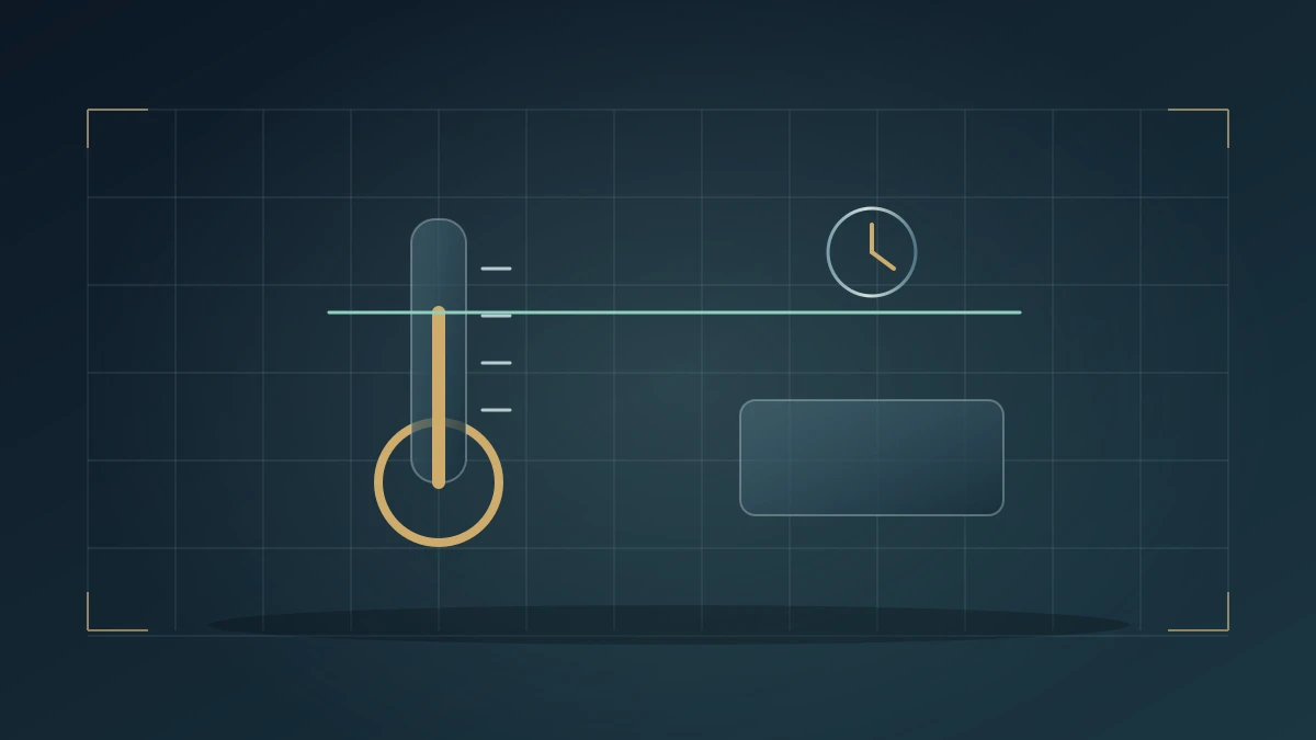 A Heathrow temperature contract needs a station, a local day and a data hierarchy. Original WFN vector illustration