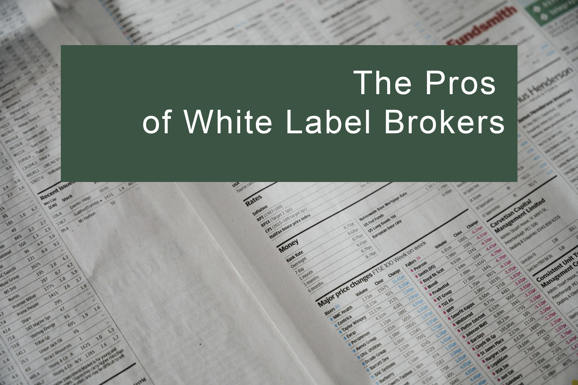 Unveiling the Untold Advantages of White Label Brokers