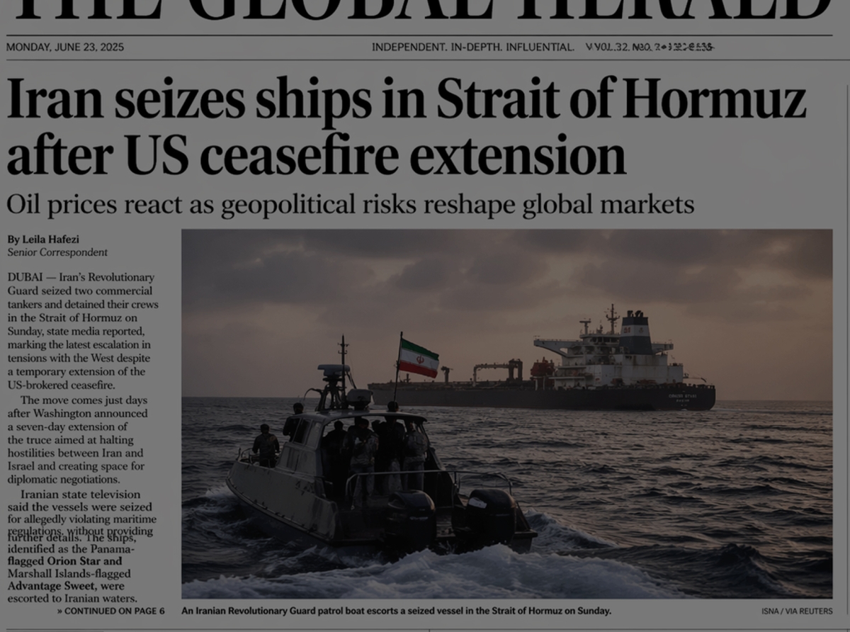 Iran seizes ships in Strait of Hormuz after US ceasefire extension. Oil prices react as geopolitical risks reshape global markets.